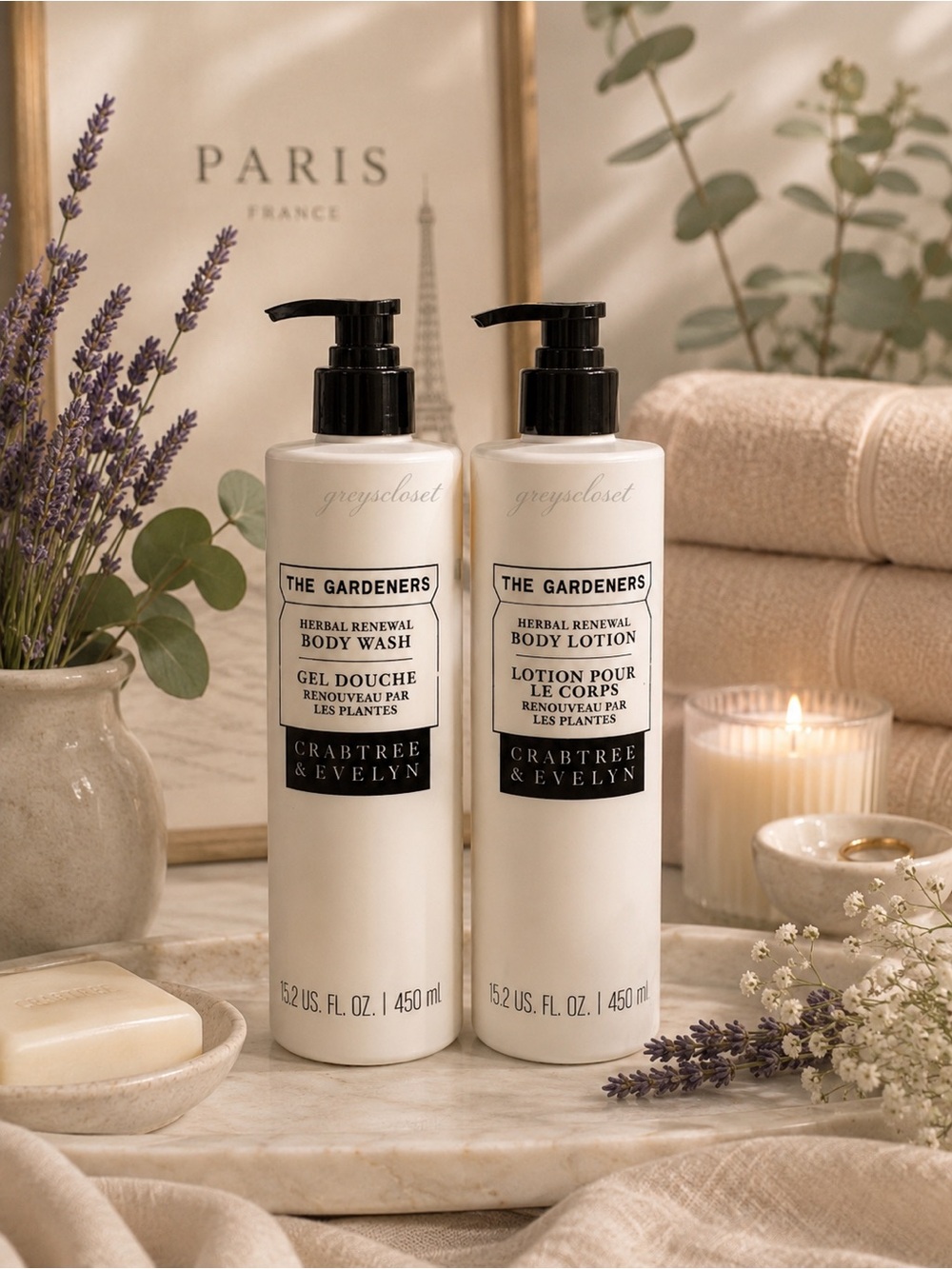 (2 PACK) BODY WASH AND BODY LOTION by CRABTREE & EVELYN / 15.2 fl. oz